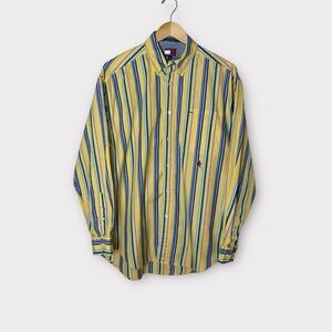 Tommy Hilfiger 90s Style Stripe Button Down Shirt Size Medium